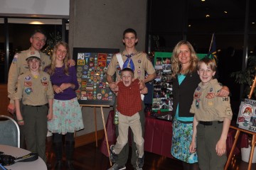 My son Ryan and our family at his Eagle Court of Honor 2010