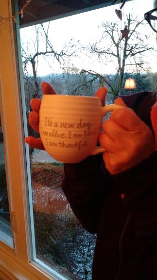 I am alive mug sunrise